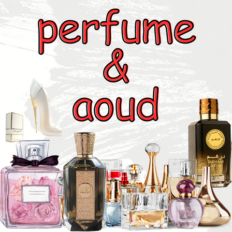 a picture of perfumes and perfume bottles with the words perfume and oud