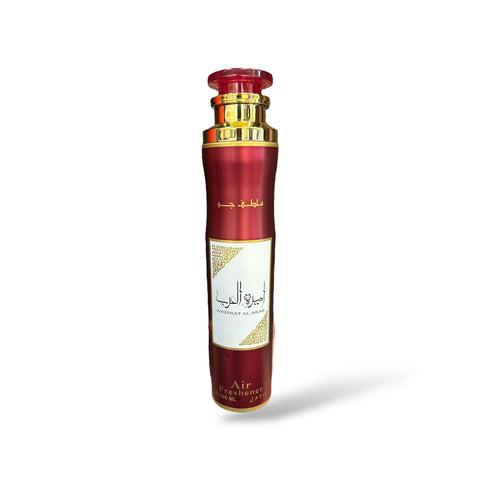 a red bottle with a gold top on a white background