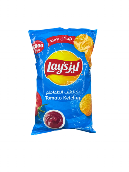 Lays tomato, ketchup