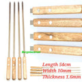 4-Piece Premium Wide Skewer Set with 54cm Length for Kebab Grill BBQ Default Title