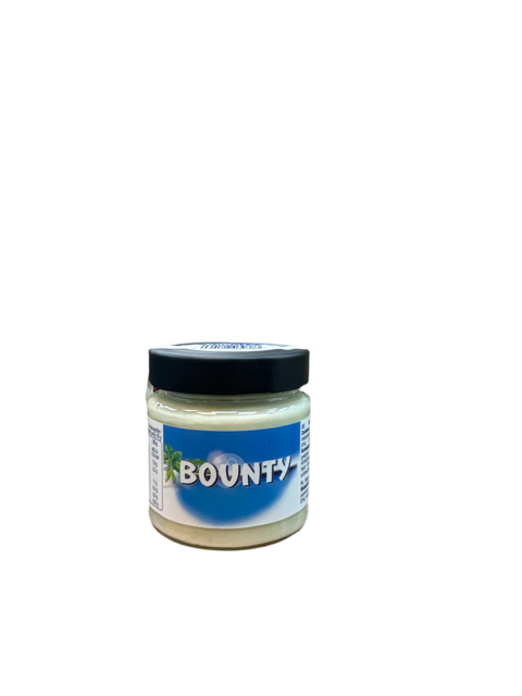 a jar of coconut butter on a white background