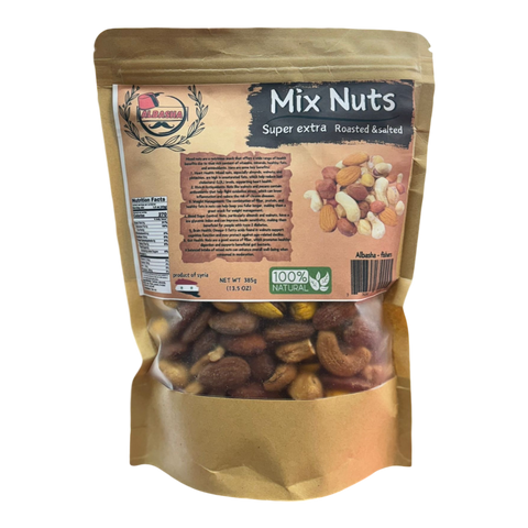 Albasha Premium Mixed Nuts Blend - Healthy Snack with Almonds, Cashews, Walnuts & Pecans, 16 Oz