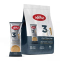 Alameed 3in1 Instant Coffee packaging showcasing both a stick and a bag, representing premium quality and convenience from ALBASHA Market, ideal for quick preparation and travel-friendly enjoyment.