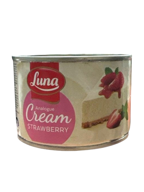 a can of ice cream with strawberries on it