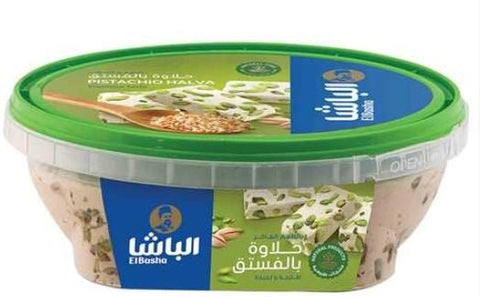 AlBasha Original Pistachio Halva, 350 G Sweetened Treat with Rich Flavor and Nutty Crunch