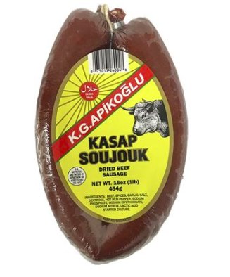 Apikoglu Kasap Halal Soujouk 1lb Vac Pack Butcher Style Default Title