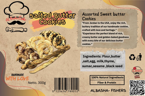 Assorted Salted Butter Cookies - Luxurious Blend of Sweet & Salty Flav