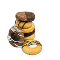 A stacked arrangement of various butter cookies from Albasha, including chocolate-dipped and drizzled options. These fresh baked, crafted cookies are a delightful gift choice for Valentine's celebrations. Butter cookies, Cookies.