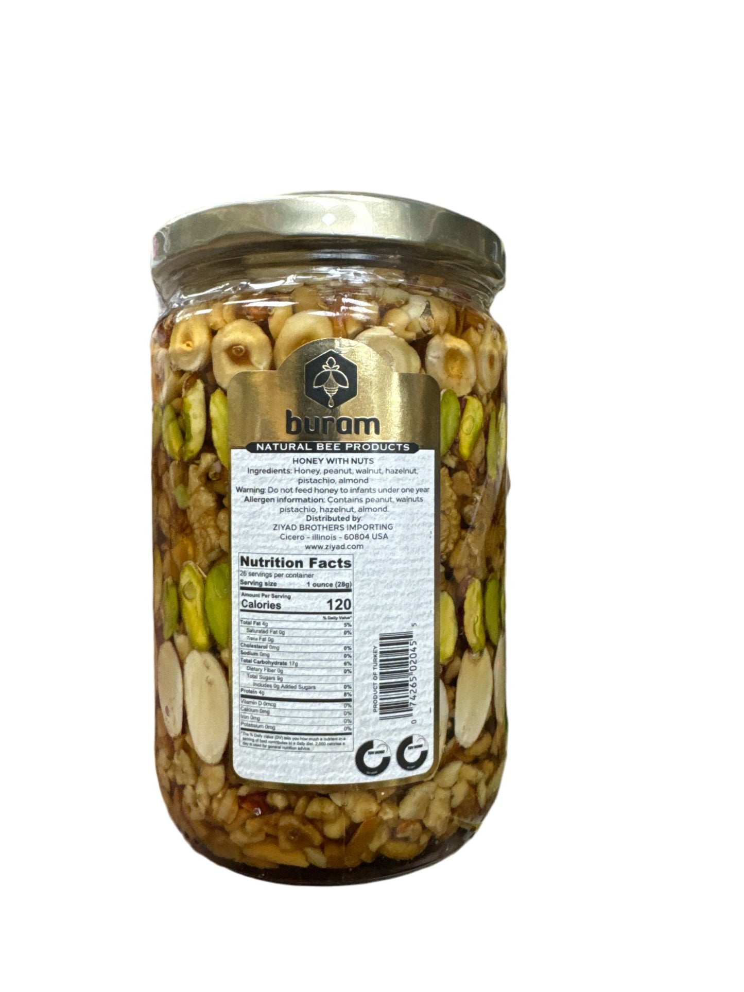 Buran Honey with nuts 26oz