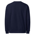 Back view of the navy Unisex Crew Neck Sweatshirt - Ramadan Hoodei, Soft Pill-Resistant Fleece for Comfort by ALBASHA Market, highlighting the smooth fleece construction.