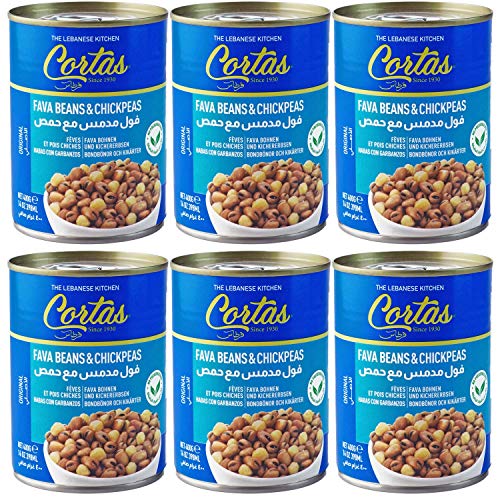 Cortas Fava Beans & Chickpeas 14oz , Ready To Eat Default Title