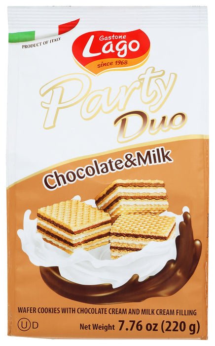 Gastone Lago Party Duo Cocoa Milk Wafer Cookies, 7.76 Oz Default Title