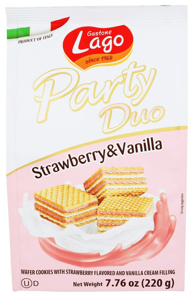 Gastone Lago Party Duo Strawberry Vanilla Wafers 7.76 Oz Default Title