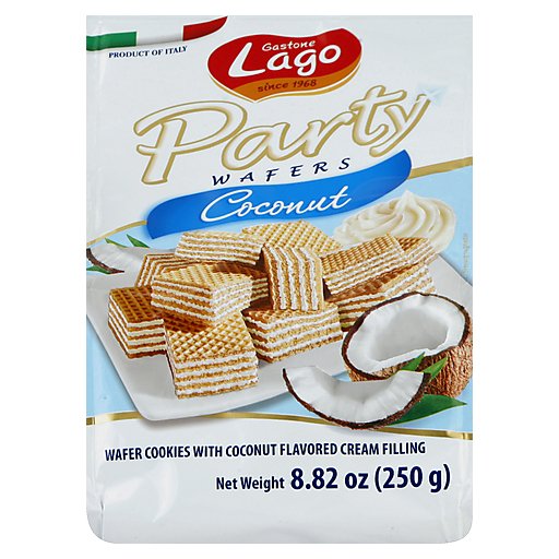 Gastone Lago Party Wafers Coconut Cream Filling 250g Default Title