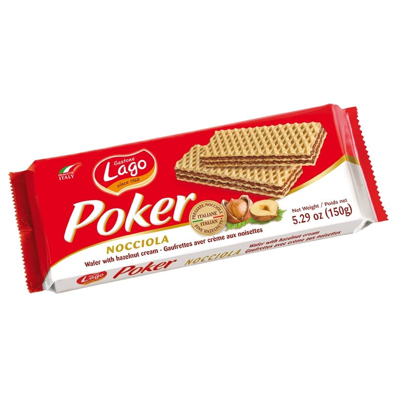 Gastone Lago Poker Hazelnut Cream Wafer 150g Default Title