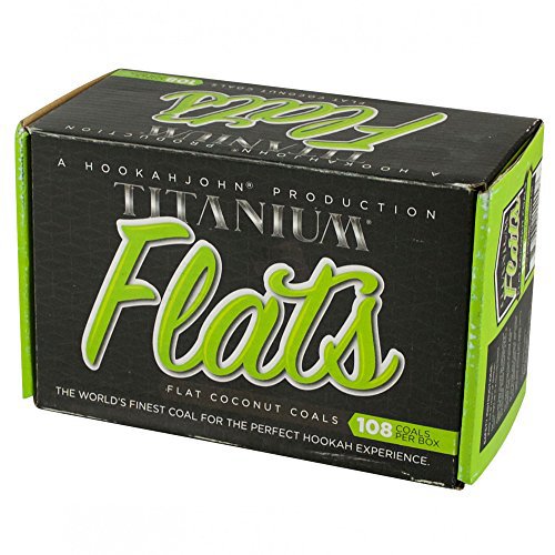 Hookah John Titanium Flats Coconut Charcoal 108ct Default Title