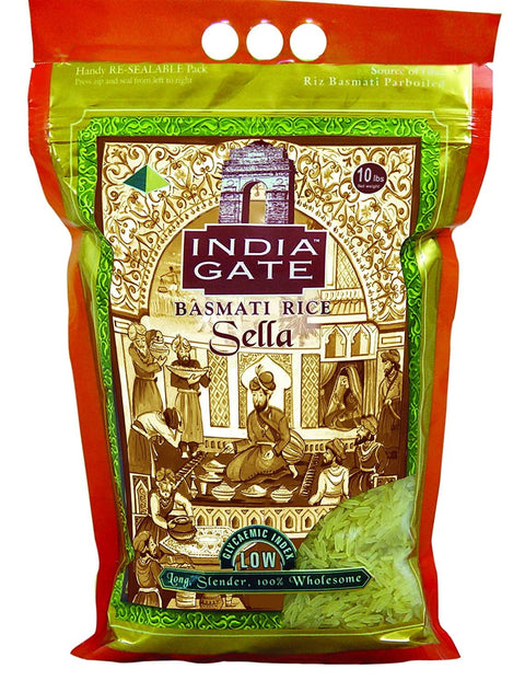 India Gate Parboiled Basmati Rice - Golden Sella, 10 Pound Bag Default Title