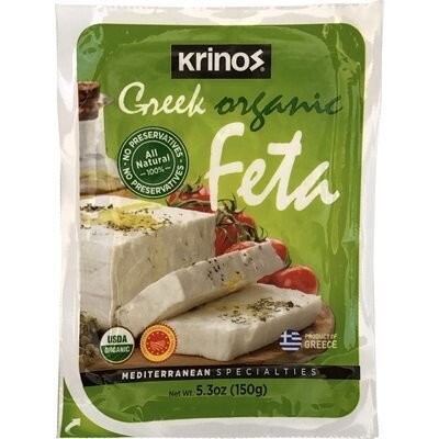 Krinos Greek Organic Feta Cheese 150g Vac Pack Default Title