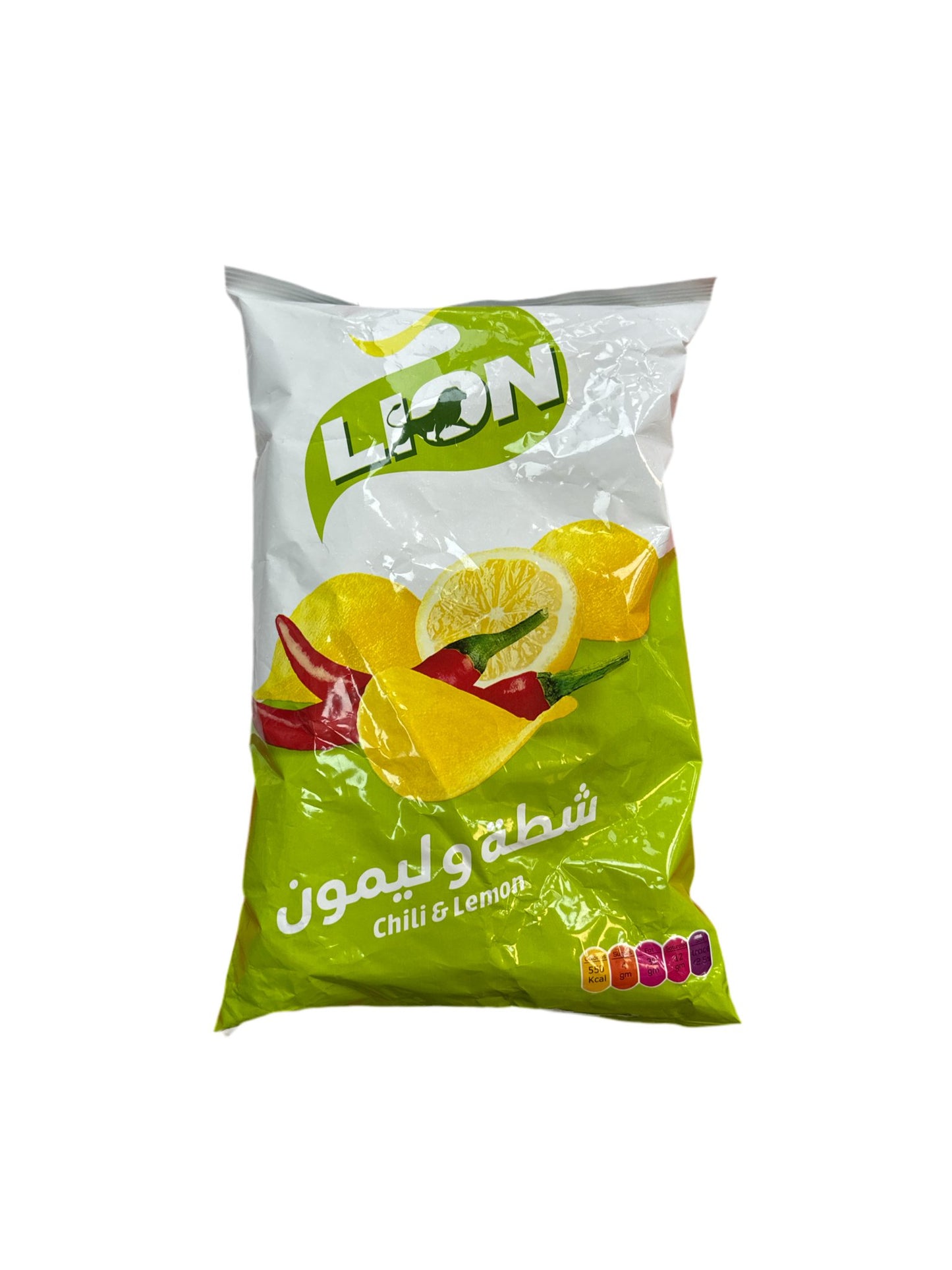 Lion Chips Chili And Lemon - Spicy And Zesty Snack Chips Perfect For Any Occasion, 4 Oz Bag