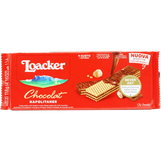 Loacker Chocolate Napolitaner 118 Gr Default Title