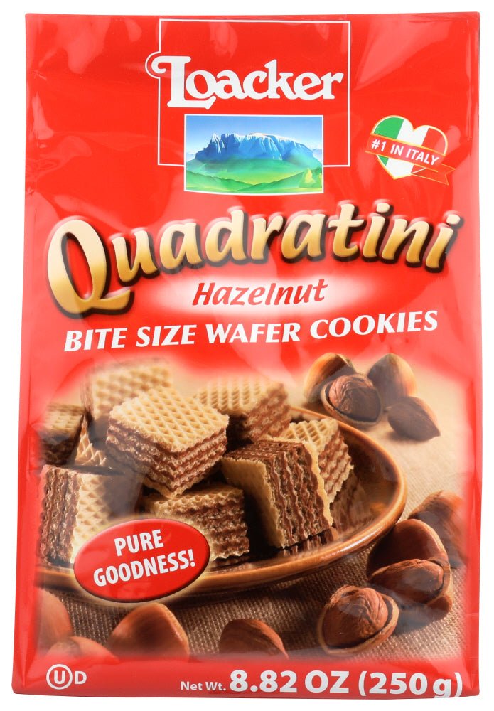 Loacker Quadratini Bite Size Wafer Cookies Hazelnut, 8.82 Oz Default Title