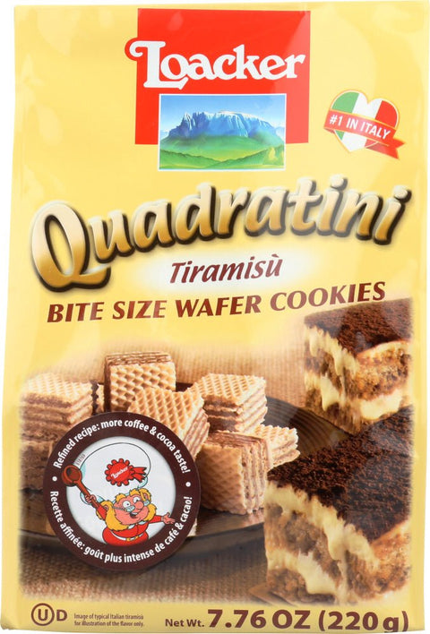 Loacker Quadratini Tiramisu Bite Size Wafer Cookies 7.76 Oz Default Title