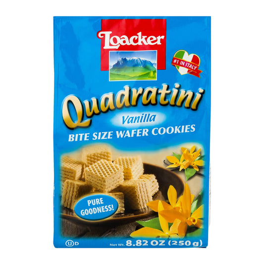 Loacker Quadratini Vanilla Bite Size Wafer Cookies - 8.82oz Default Title