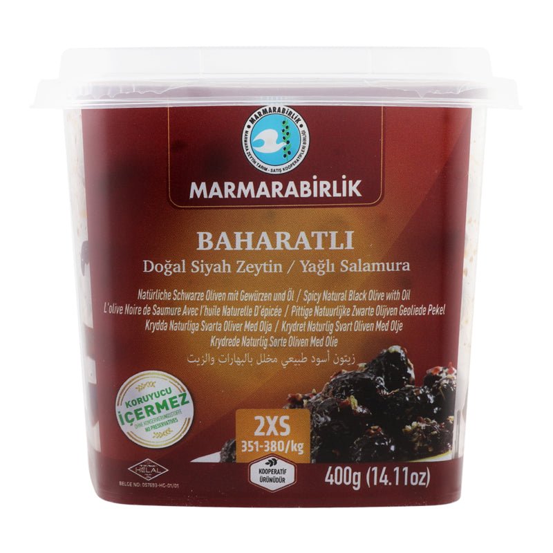 Marmarabirlik Dried Black Olives With Spices 400g Default Title