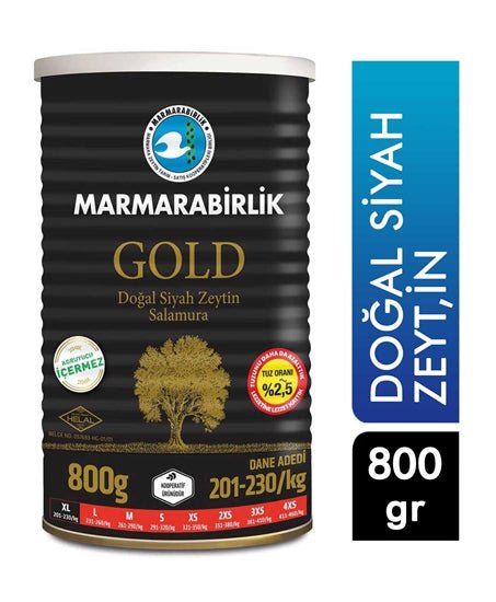 Mb Gemlik Black Olive Gold Tin 800g Default Title