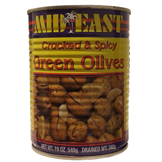 Mid-East Cracked & Spicy Green Olives 19 Oz Default Title