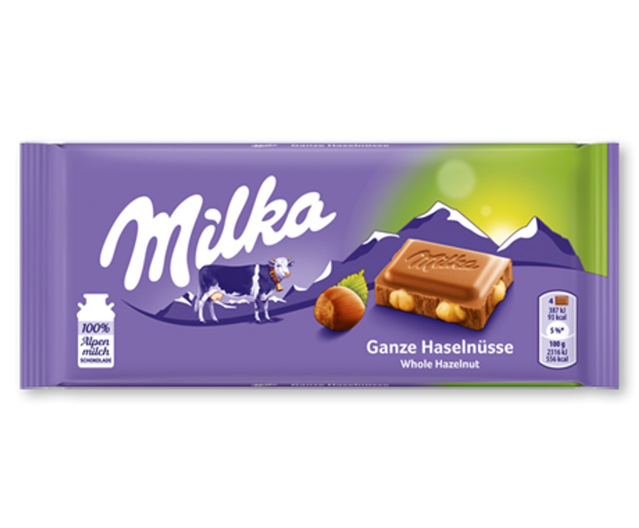 Milka Milk Chocolate With Whole Hazelnuts 3.5 Oz Bar Default Title