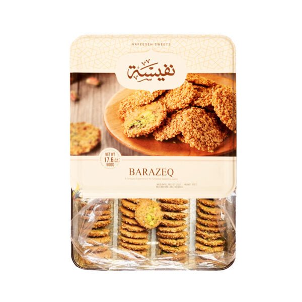 Nafeeseh Sweets, Barazeq – Biscotti Con Sesamo E Pistacchi 500gr Default Title