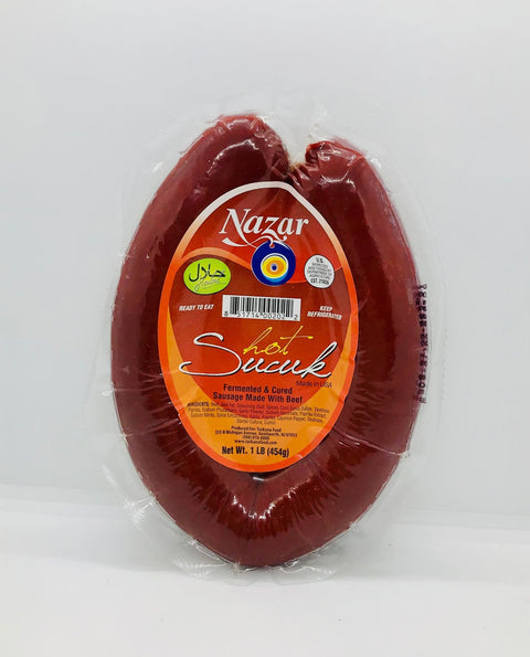 Nazar Hot Sucuk - Authentic Spicy Turkish Sausage Perfect for Grilling