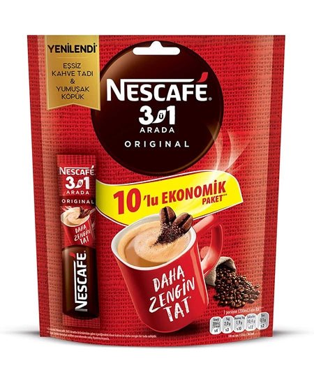 Nescafe 3'ü 1 Arada 17,5 Gr 10'lu Paket Original Default Title