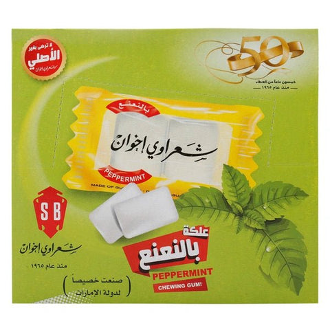 [object Object] Shaarawi Bros Peppermint Flavour Chewing Gum 2.9 Gr Default Title