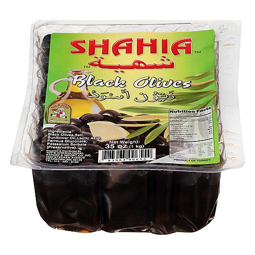 Shahia Olives Black Vacuum Pack 1kg Default Title