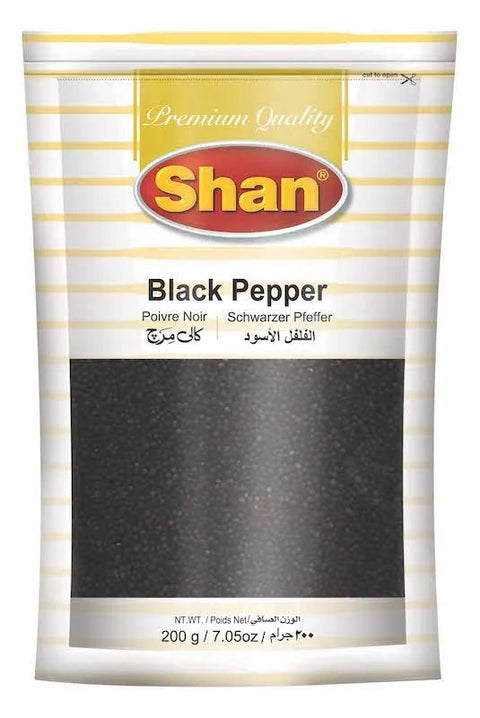 Shan Black Pepper Whole Spicy Poly 200gm Default Title