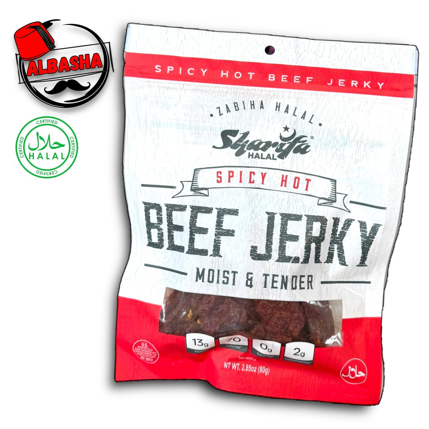 Sharifa beef jerky six flavors - halal (80g)