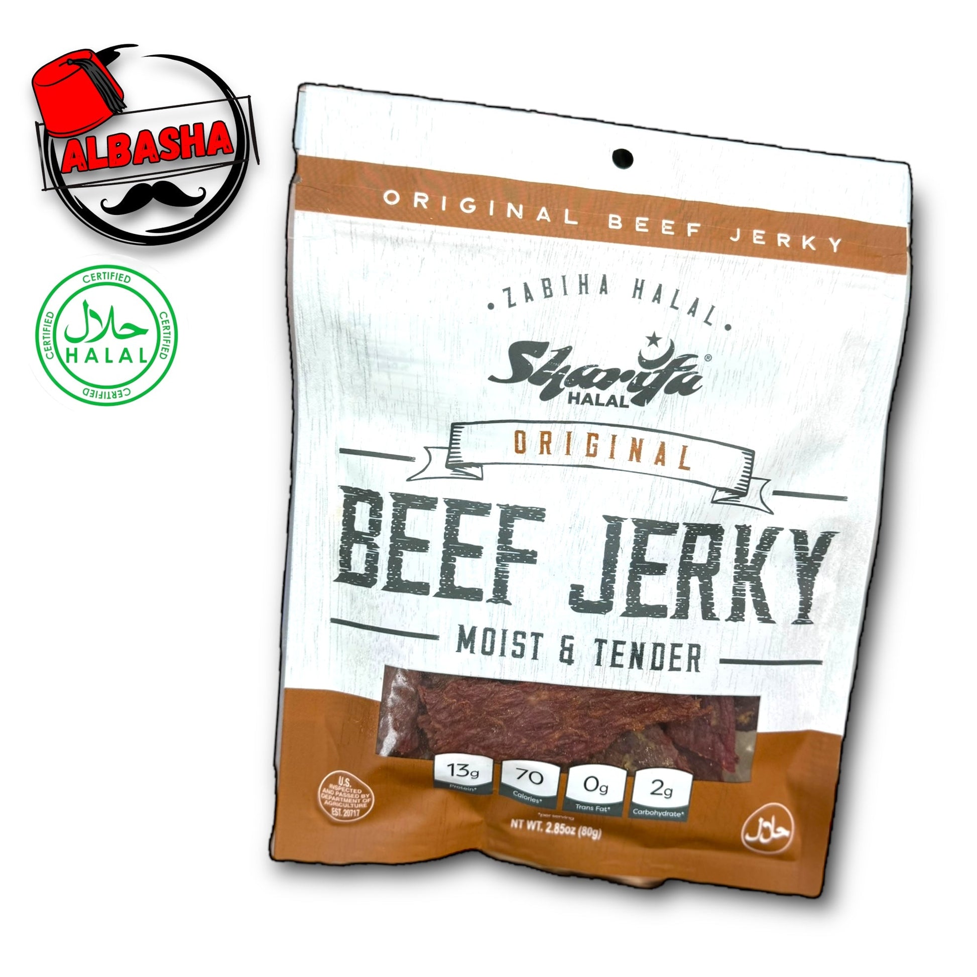 Sharifa beef jerky six flavors - halal (80g)