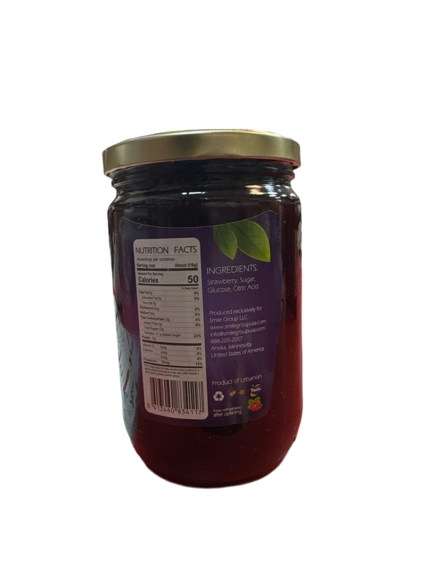 Smile strawberry jam 800g