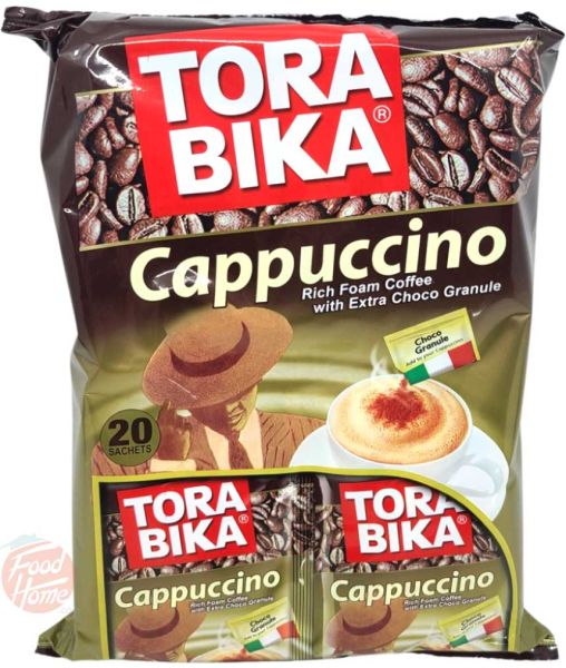 Tora Bika Cappuccino Dry Mix, Foam Coffee With Extra Choco Granule, 20x.88-oz Sachets (case Of 12) Default Title