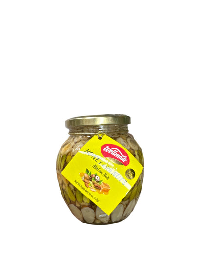 Wellmade Honey with nuts 450g