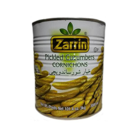 Zarrin Pickled Cucumbers Cornichons, 101.4 Oz Default Title