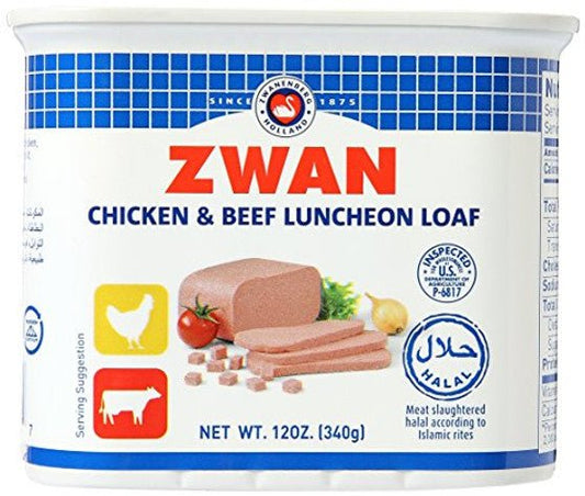 Zwan Luncheon Halal Loaf, Chicken/Beef 340g Default Title